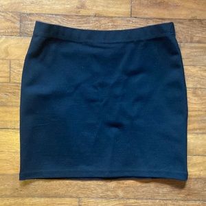 black stretch mini skirt, size S